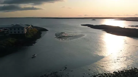 Iceland - Borgarnes aerial view Stock Footage 167357725
