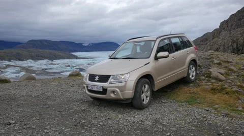 ICELAND car Auto Suzuki 4x4 road Straße Stock Footage 57533853