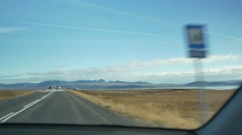 Iceland from car window Stock Footage 68737094