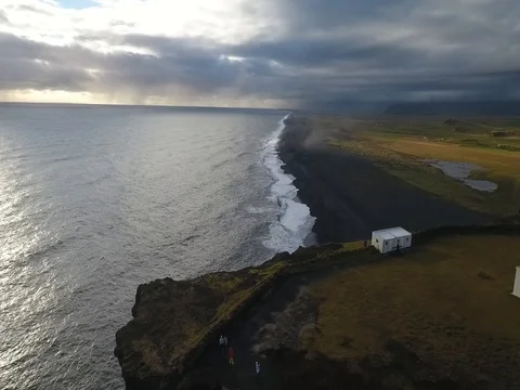 Iceland Cliff Rain Video stock 69878252
