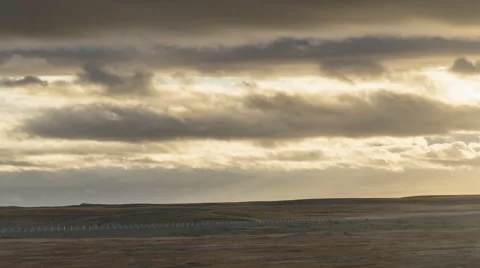 ICELAND Clouds, above, plain Timelapse Stock Footage 57438716