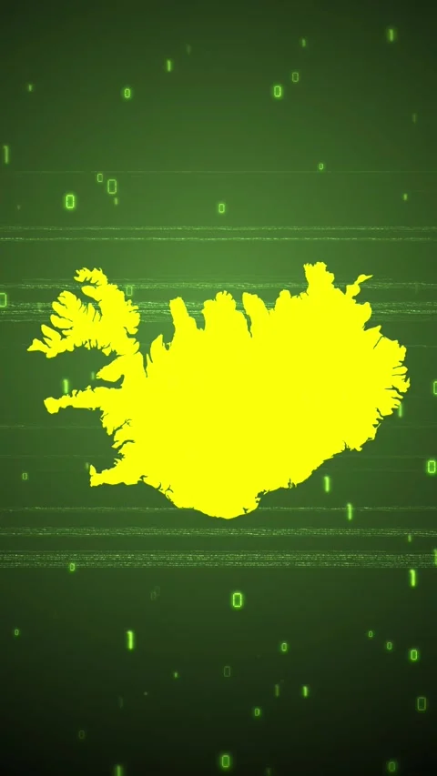 Iceland Digital Map Intro Stock Footage 258835999