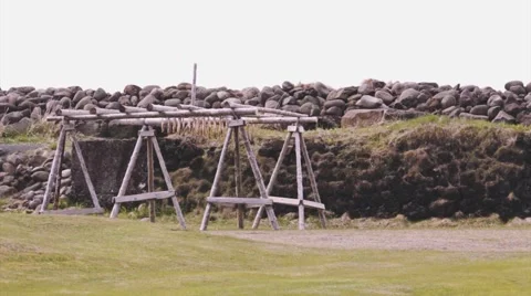 Iceland Dried Fish Video stock 53114018