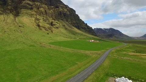 Iceland Drone of Icelandic Countryside Video stock 71815853