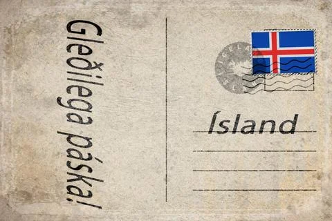 Iceland Easter Celebration Tradition Background Stock Illustration