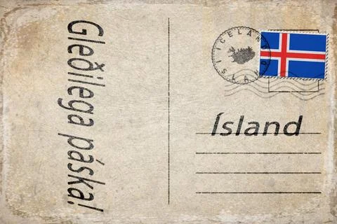 Iceland Easter Celebration Tradition Background Stock Illustration