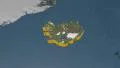 Iceland extruded. Blue Marble. 4k or 4k+ Resolution