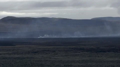 Iceland fire Stock Footage 286991780
