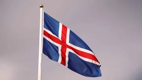 Iceland flag 1 Stock Footage 167674089