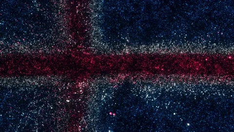 Iceland Flag With Abstract Particles Stock Footage 205591142