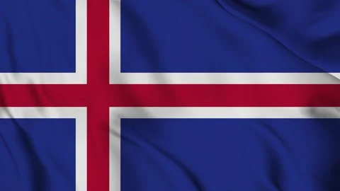 Iceland flag animation for background in 4k. Stock Footage 250368272