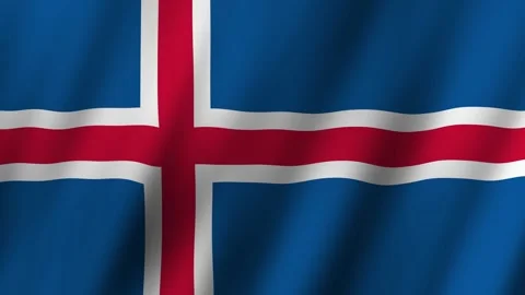 Iceland Flag animation Видео 304178982