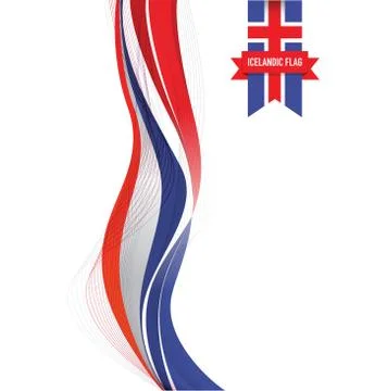 Iceland flag background Illustrazione stock