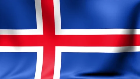 Iceland Flag. Background Seamless Looping Animation. 4K High Definition Video Stock Footage 71885344