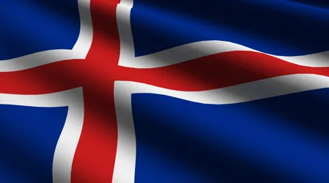 Iceland flag close up Video stock 5088758