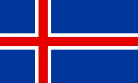 Iceland Flag Design Stock Illustration