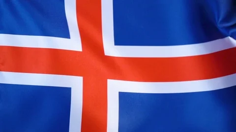 Iceland Flag Flapping Stock Footage 118970039