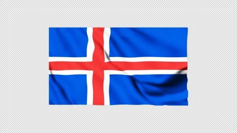 Iceland flag fluttering in the wind Stock Footage 306270952