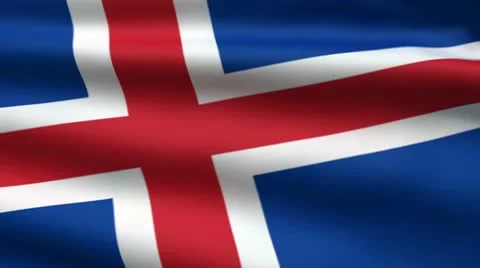 Iceland flag Stock Footage 11617909