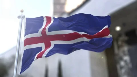 Iceland Flag Video stock 82653217