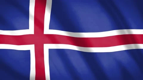 Iceland Flag  Stock Footage 188128297