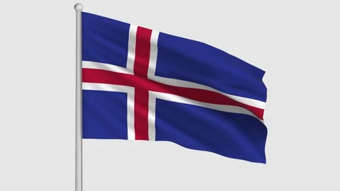 Iceland Flag Video stock 211474428