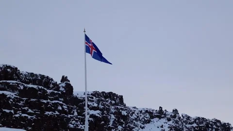 Iceland flag Stock Footage 270785883