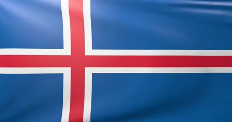 Iceland flag 스톡 동영상 302741450