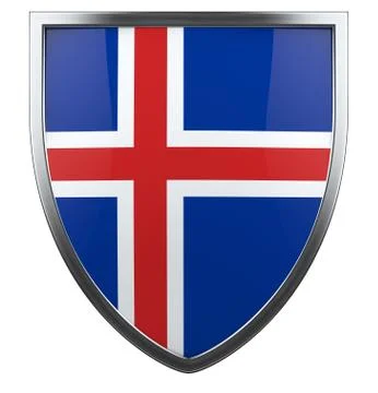 Iceland flag Stock Illustration