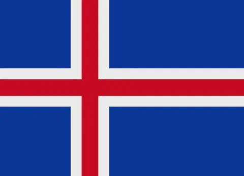 Iceland flag Stock Illustration