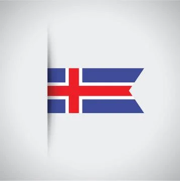 Iceland flag Stock Illustration