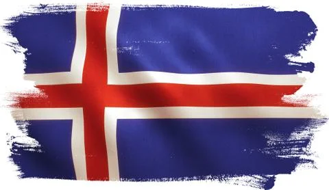 Iceland Flag Stock Illustration