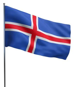Iceland Flag Image Stock Illustration