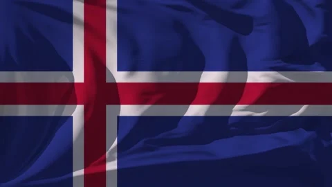 Iceland Flag Loop Stock Footage 295748157