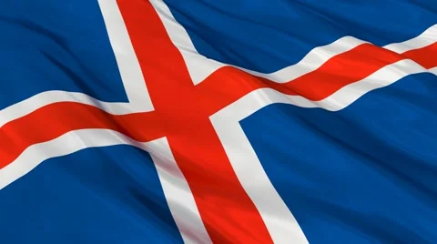 Iceland flag Seamless  스톡 동영상 48644342