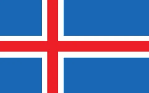 Iceland flag vector graphic. Rectangle Icelander flag illustration. Iceland c Stock-Illustration