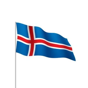 Iceland flag, vector illustration Stock Illustration