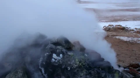 Iceland Geothermal Activity Stock Footage 23442797
