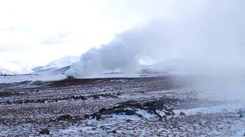 Iceland Geothermal Activity Stock Footage 23443010