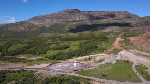 Iceland Geyser Stock Footage 129465717