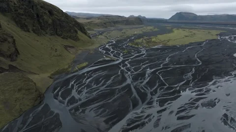 Iceland glacier rivers Stock Footage 287006145