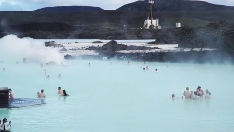 Iceland hot spring Stock Footage 78260053