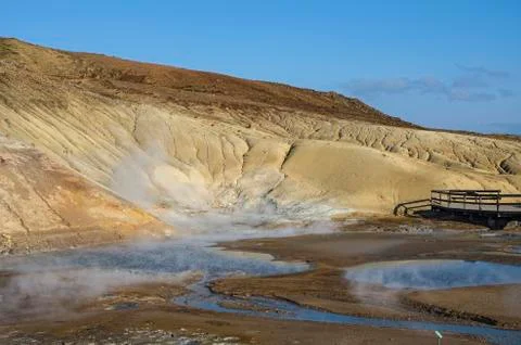 Iceland, Hot spring Stock Photos