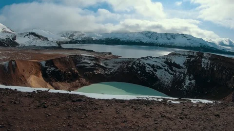 Iceland hyperlapse Askia volcano Stock Footage 129175866