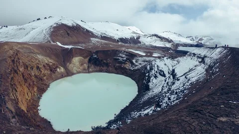 Iceland hyperlapse Askia volcano Stock-Footage 129176388