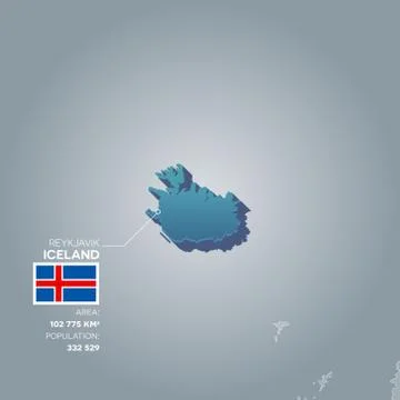Iceland information map. Stock Illustration