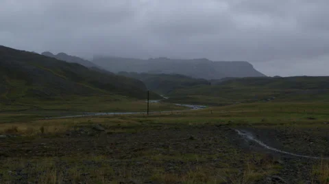 Iceland landscape and mountains with a dramatic look Video stock 38031288