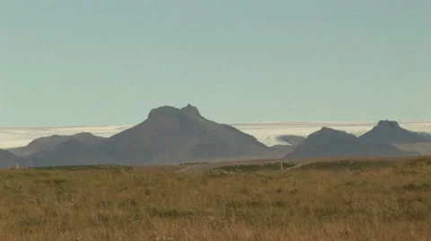 Iceland Landscape Field Pan Left Stock Footage 34241252