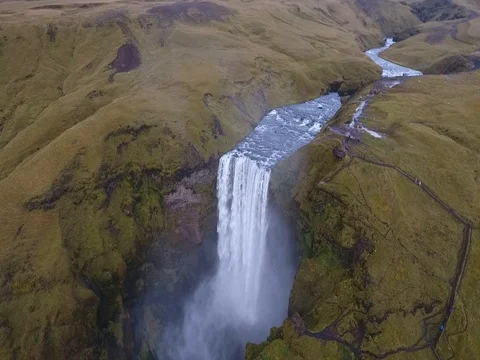 Iceland main attraction Waterfall Video stock 69876830