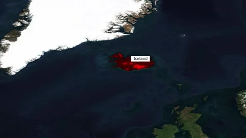 Iceland Map Explained Geography, Regions  Landmarks Stock Footage 310487737
